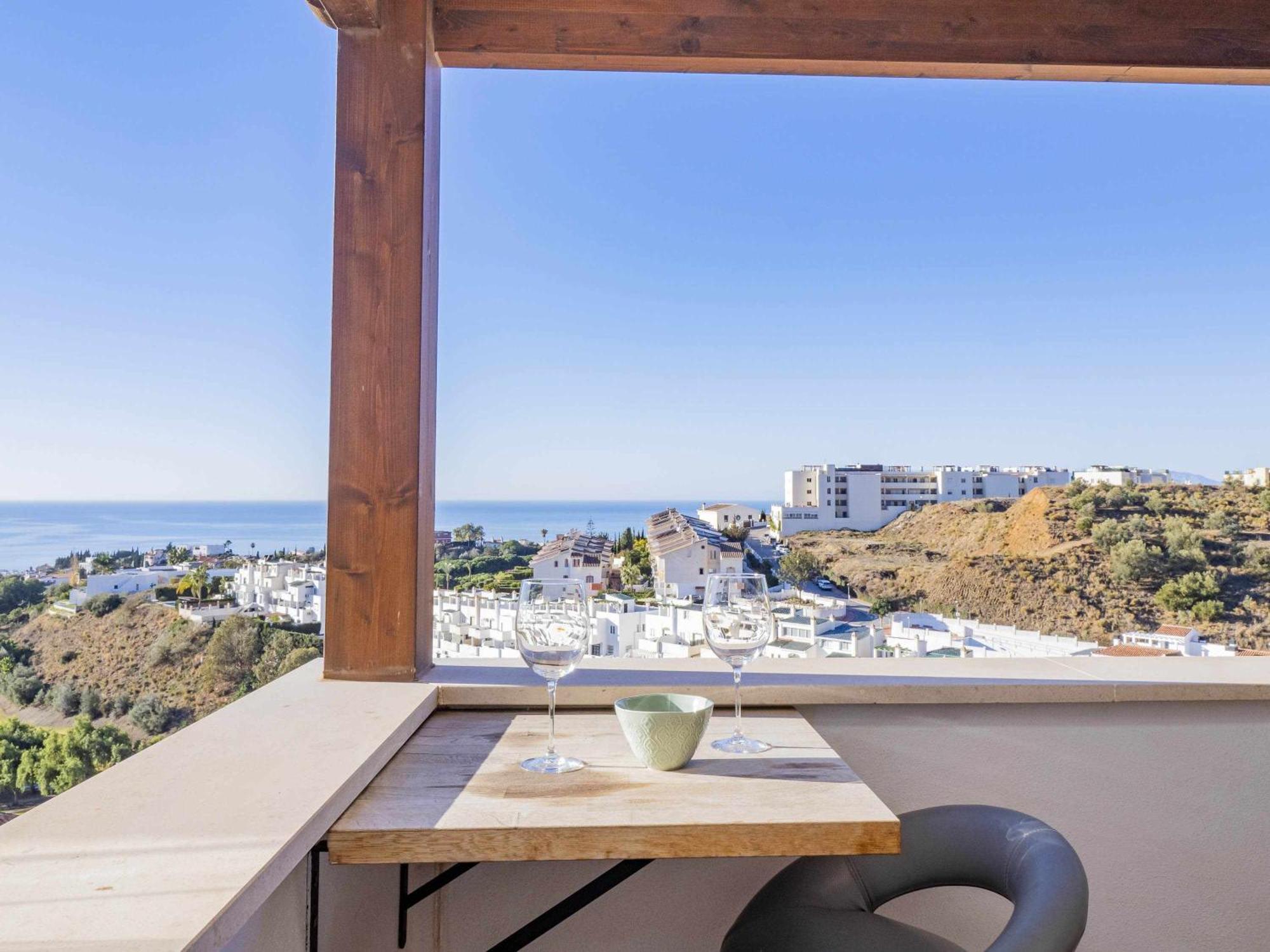 Апартаменты Atico Con Vistas Al Mar Piscina Y Parking Малага Экстерьер фото