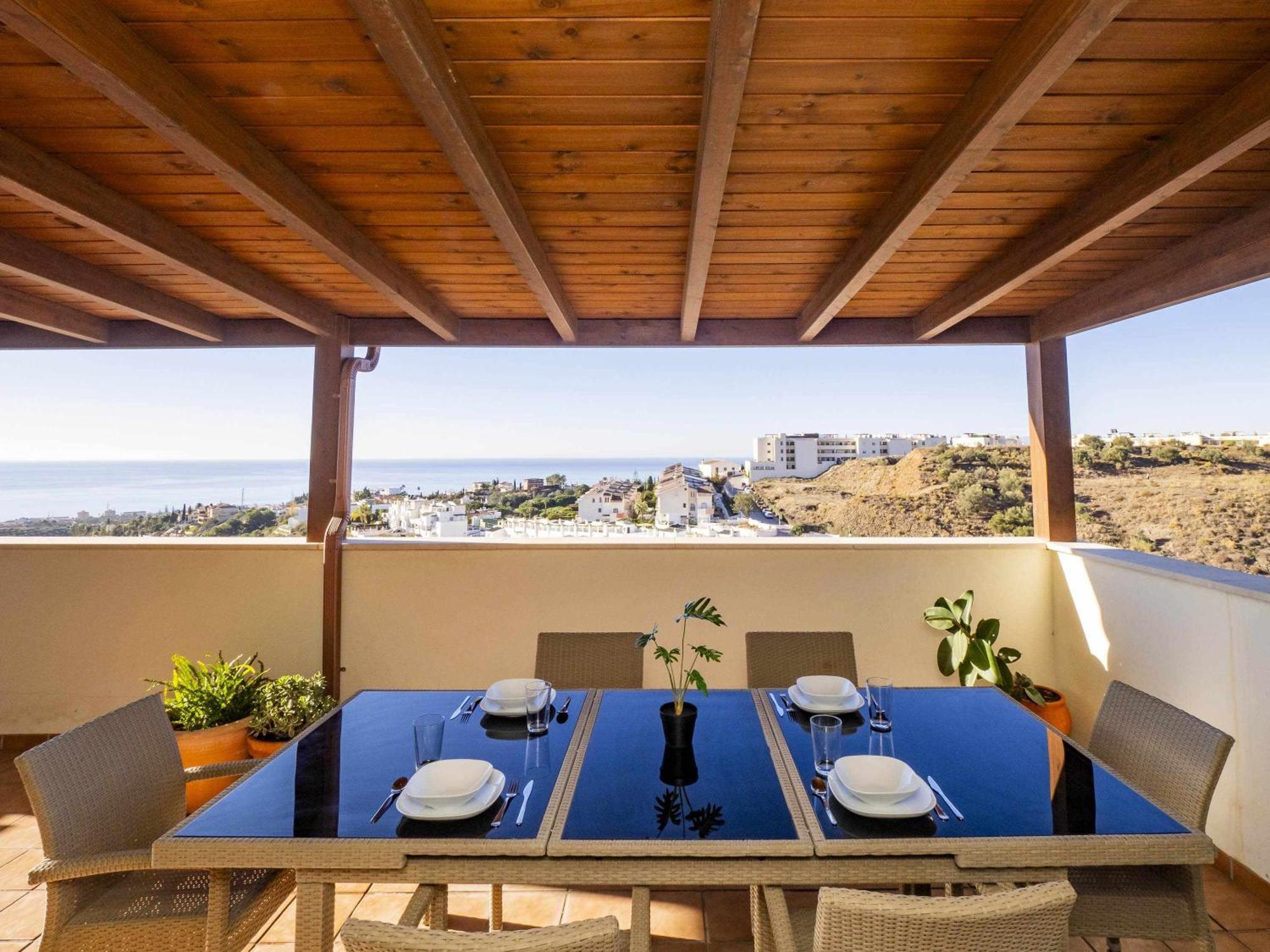 Апартаменты Atico Con Vistas Al Mar Piscina Y Parking Малага Экстерьер фото
